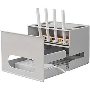 WiFi Router Box，Router Shelf， Router Bracket Set-top Storage Wall-Mounted Shelf Bracket Router Storage Box Home and Office Router Adjustable Cable Box Games Consoles,TV Accessories(White)