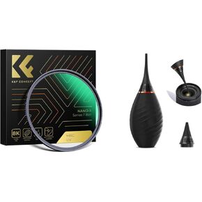 K&F Concept UV Protection Filter with 28 Multi-Layer Coatings,with Upgraded Air Blower Nozzle/Short Nozzle Switch