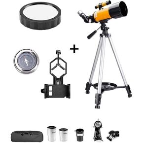 Portable Binoculars High Power Refractor Telescope,Telescope for KidsBeginners,70mm Aperture 400mm Astronomical Telescope,Travel Telescope for Adult with Backpack