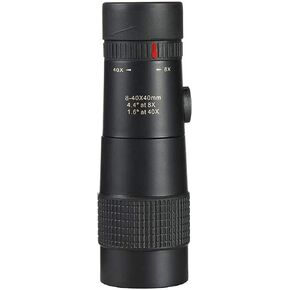 Portable Binoculars High Power 8-40x40 monocular Telescope Compact Retractable Zoom Waterproof bak4 Professional HD ED Glass with Tripod Phone Clip