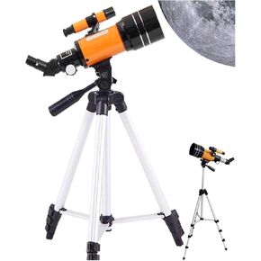 Ultra Hd, Telescopes 70Mm Portable Refractor Telescope Full,Telescopes for Adults Astronomy - -Coated Glass Optics Telescope for Beginners Interesting Life
