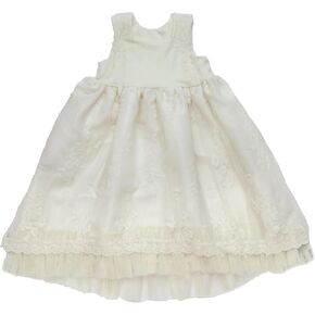 Haute Baby Dorothy Sleeveless Floral Casual Girl Dress Toddler - Ivory