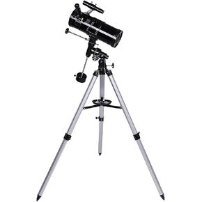 110Mm Large Reflector Telescope for Beginners Adults 500X Monoscope Space Astronomical Reflector Telescopes with Height Adjustable Aluminum Tripod Black