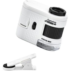 Portable Small Microscope Handheld Microscope 1000X Magnification with LED Lighting for Jewelry Appraisal & Scientific