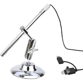 Usb Digital Microscope, 200X Magnification Camera with Stand, Handheld 2 Megapixels Microscope,Electronic Microscope with 8 LED lights,Magnifying Observation Tool