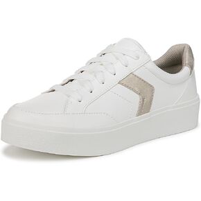 Dr. Scholl's Shoes Women's Madison Lace Sneaker, White Gold, 9