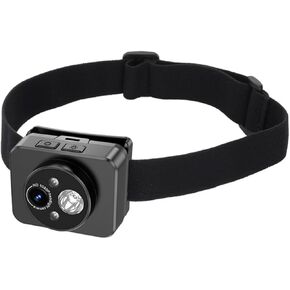 Bewinner Head Mounted Camera,1080P 45° Adjustment Head Camera for Recording, Mini Action Camera, LED Headlamp Wearable Body Video Camera for Night Outdoor Sports