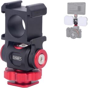 Came-TV 360° Rotating Hot Shoe Mount with Triple Cold Shoe Adapters – CNC Aluminum Universal Expansion Base for Mics, Lights & Camera Rigs (61022)