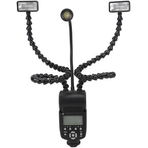 K808 كاميرا ماكرو فلاش ضوء محمول أداة الإضاءة الوظيفية متعدد الأدوات 3 رأس لكاميرات DSLR
