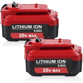 CPY 20V 6AH Battery Replacement for Craftsman 20V Battery 2Pack Compatible with CMCB205 CMCB204 CMCB206 CMCB202 CMCB201 20V Cordless Power Tools