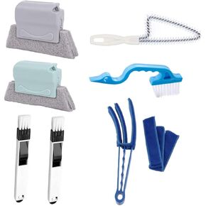 SAFIGLE 8pcs Cleaning Brush Kit for Air Conditioner Corner Groove Duster Lightweight Portable Dust Cleaning Tools for Vents Windows and Shutter Maintenance