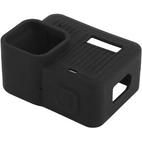Silicone Protective Case for 4K Action Camera, Scratch and Impact Action Camera Sleeve Cover with Battery Side Cover Lens Cover Lanyard