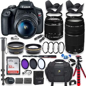 Canon EOS Rebel T7 DSLR كاميرا مع 18-55 مم عبارة