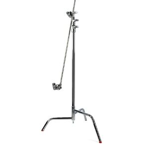 Matthews 40" Century C Stand with 10.5' Spring Loaded Base, Grip Head and Arm Kit, 22lbs Maximum Load Capacity, Silver