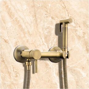 HandheldToilet Sprayer Brass BathroomSprayer Set with Hot Cold Water Baby Cloth Diaper Sprayer, Reduce The Toilet Paper, Easy to Install