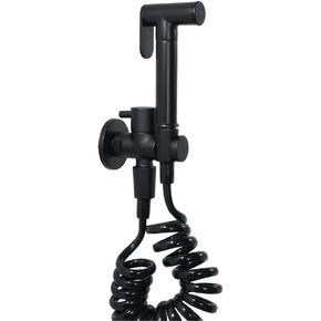 Handheld ToiletSprayer Brass Black Shower Sprayer Head Suit for Bathroom Cloth Diaper Pet Cleaning