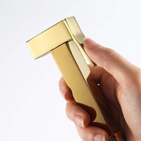 ToiletSprayer Brass Golden Square Shower Sprayer Head Suit for Bathroom Cloth Diaper Pet and Personal Hygiene,A(A)