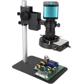 Microscope Kit HDMI VGA 48MP 4K USB Digital Video Monocular Microscope Camera Continus Zoom 180X C-Mount Microscope Lens Adapters