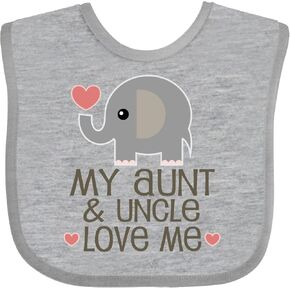 inktastic Aunt and Uncle Love Me Nephew Baby Bib