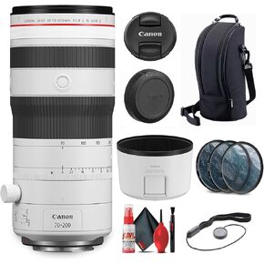 Canon RF 70-200mm f/2.8 L is USM Z Lens (White)| Dual Nano Autofocus Mirrorless Lens + Filter Kit + Cap Keeper + More (Renewed)