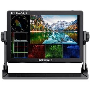FEELWORLD LUT11 10.1 Inch Camera Field Monitor Ultra Bright 2200nit Touch Screen 1920x1200 4K 3D Lut Waveform Vectorscope Automatic Light Sensor HDMI Input Output DSLR Video Assist Tilt Arm (HDMI)