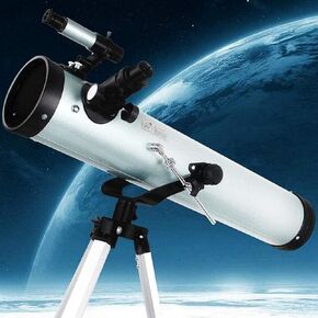 Adult Astronomy Telescope 125mm Caliber 700mm Focal Length telescopes for Astronomy Beginners and Kids Reflection Telescope with Adjustable Tripod Nice Family (Package 2)