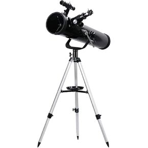 Astronomical Reflector Telescope 700/76mm 525X HD Lens Large Caliber Monocular with Tripod Finder Scope Moon Filter
