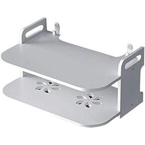 WiFi Router Box，Router Shelf， Router Storage Box,Shelf Wall Mount Router Stand Storage Wall-Mounted Shelf Bracket Shelf Bracket for TV Accessories Router TV Box Set Top Box Stands,