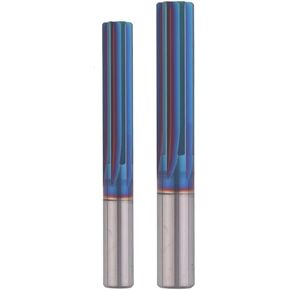 Carbide Reamer CNC Machine Hole Deburring Tool Blue Coating HRC65 Lath Cutter Drill Hard Steel 4 6 8 10 12 X100mm(10X100mm)