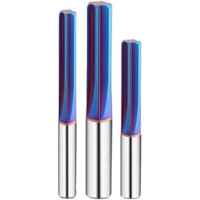 Carbide Reamer CNC Machine Hole Tool Blue Coating HRC60 Lath Cutter Drill Stainless Steel Steel 6mm 8mm 1pcs (6x100mm)