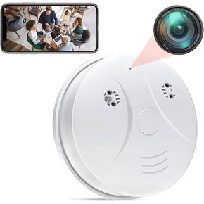 Smoke Detector Hidden Camera WiFi 1080P Wireless Cameras Nanny Cam with Motion Detection, Indoor Spy Camera for Home Security