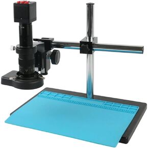 180X Video Microscope HD 1080P VGA HDMI Industrial Camera with C Mount Lens, PCB Soldering & Inspection, Includes LED Ring Light