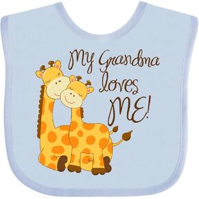 inktastic My Grandma Loves Me Baby Bib