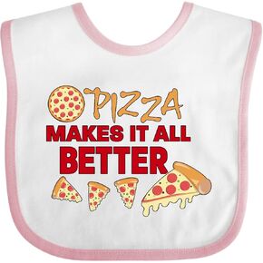 inktastic Pizza Makes It All Better Baby Bib