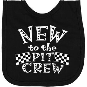 inktastic New To the Pit Crew Racing Flags Newborn Bib