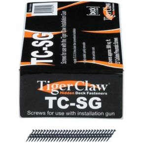 Tiger Claw Pneumatic Scrails (Nail - Screws) - 930 pcs - Coated Carbon Steel - For Use With the TigerClaw Gun - 500 Sq. Ft.
