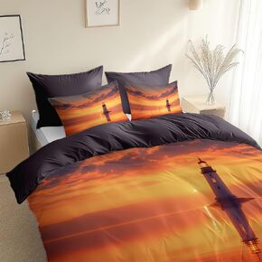 Blue Reversible Duvet Cover Toddler, Abstract Pattern Cartoon Animal Giraffe Comforter Cover, 2 Pieces Super Soft Bedding Set 40 X 60 Inches, with Zipper Closure & 1 Pillow Shams 20 X 30 Inches