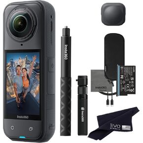 insta360 X5 Bullet Time Bundle-8K Waterproof 360 Action Camera with 1/1.28" 48MP Sensors, 8K 360 HDR Video, 72MP 360 Photo, 4K Single-Lens |Bundle Includes Bullet Time, Lens Cap (1TB)