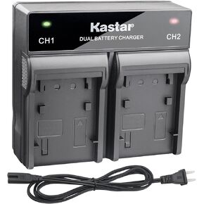 Kastar Fast Dual Charger Replacement for Sony NP-F970 Pro NP-F990 NP-F975 NP-F970 NP-F960 NP-F950 NP-F930 NP-F770 NP-F750 NP-F730 NP-F570 NP-F550 NP-F530 NP-F330 Battery and LED Video Light
