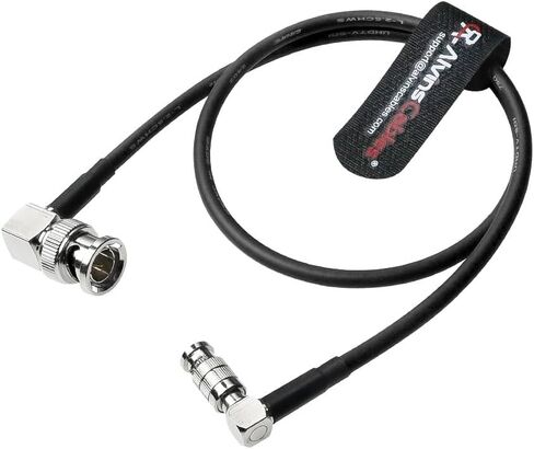 Alvin's Cables Micro BNC to BNC Cable 12G-SDI High Speed 4K UHD Video Coaxial Cable, 75 Ohm Ultra-Soft for Blackmagic Video Assist 5" Monitor, Right Angle 50CM|19.7inches in Kuwait