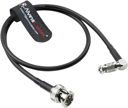 Alvin's Cables Micro BNC to BNC Cable 12G-SDI High Speed 4K UHD Video Coaxial Cable, 75 Ohm Ultra-Soft for Blackmagic Video Assist 5" Monitor, Right Angle 50CM|19.7inches in Kuwait