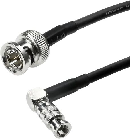 Alvin's Cables Micro BNC to BNC Cable 12G-SDI High Speed 4K UHD Video Coaxial Cable, 75 Ohm Ultra-Soft for Blackmagic Video Assist 5" Monitor, Right Angle 50CM|19.7inches in Kuwait