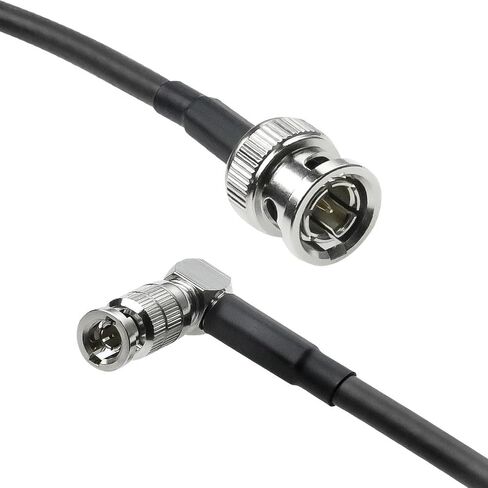 Alvin's Cables Micro BNC to BNC Cable 12G-SDI High Speed 4K UHD Video Coaxial Cable, 75 Ohm Ultra-Soft for Blackmagic Video Assist 5" Monitor, Right Angle 50CM|19.7inches in Kuwait