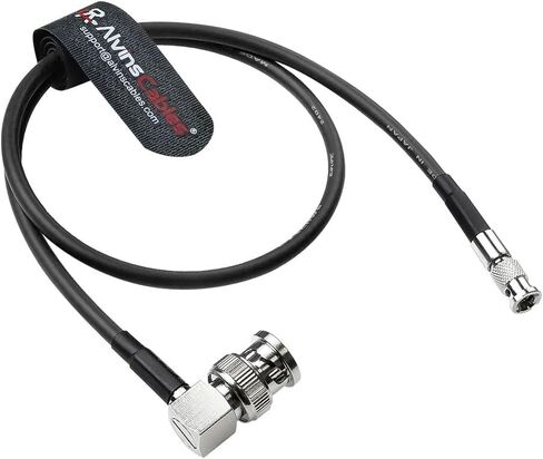 كابلات Alvin's Micro BNC إلى BNC Cable 12G-SDI عالية السرعة 4K UHD Coaxial Cable ، 75 أوم فائقة النعومة لمساعدة الفيديو الأسود 5 "شاشة ، الزاوية اليمنى 50 سم | 19.7 بوصة in Saudi Arabia