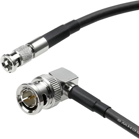 كابلات Alvin's Micro BNC إلى BNC Cable 12G-SDI عالية السرعة 4K UHD Coaxial Cable ، 75 أوم فائقة النعومة لمساعدة الفيديو الأسود 5 "شاشة ، الزاوية اليمنى 50 سم | 19.7 بوصة in Saudi Arabia