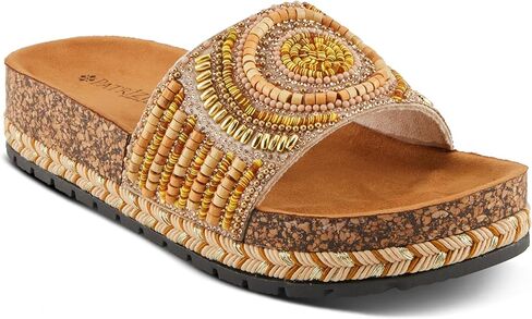 Patrizia Women's Swirla Multicolor Multicalor Slide One-Band Slide Cork Wedge Wedge in Kuwait