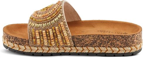 Patrizia Women's Swirla Multicolor Multicalor Slide One-Band Slide Cork Wedge Wedge in Kuwait