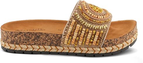 Patrizia Women's Swirla Multicolor Multicalor Slide One-Band Slide Cork Wedge Wedge in Kuwait