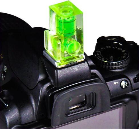 Foto&Tech Hot Shoe Spirit Bubble Level Compatible with Canon Nikon Panasonic Fujifilm Olympus Pentax Sigma DSLR/SLR/Evil/Film Camera (Two Axis) in Saudi Arabia