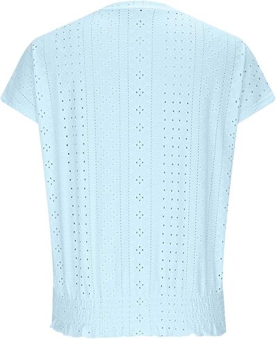 قمم العيينة التي تم اقتصاصها للنساء الفتيات Y2K Tees Summer Summer Dary Short Sleeve Dorts Blouses أنيقة الأعمال in Kuwait